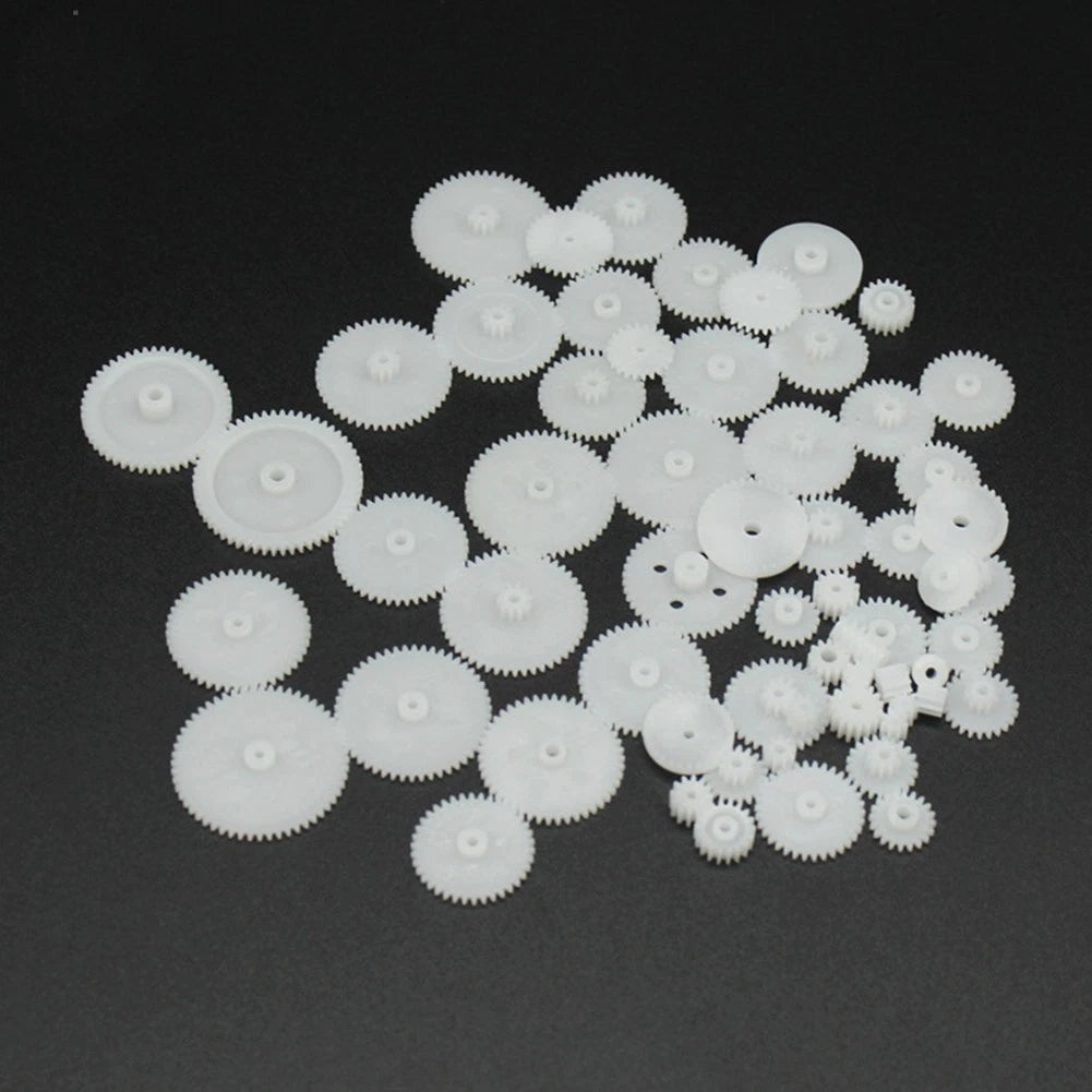 58Pack Different Size Plastic Gear Modulus 0.5 Assortment RC Car Robot Toy Motor