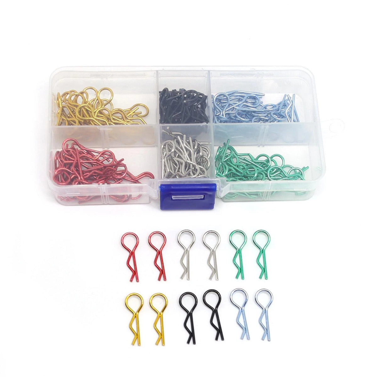 180Pcs 1/10 1/12 On-Road RC Car Body Shell R Shape Clips DIY Metal Pin Neddles