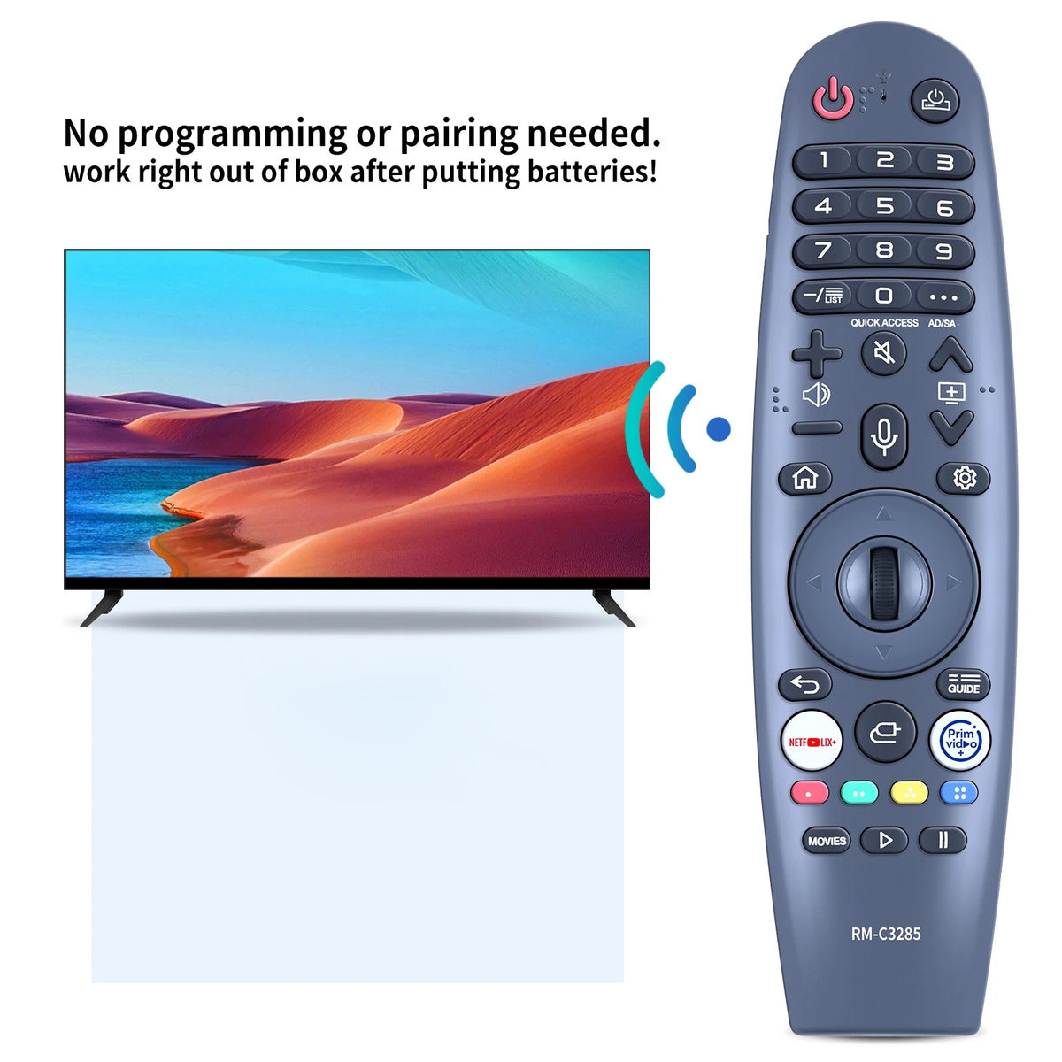 RM-C3285 Voice Replace Remote Control For Unispectra 22" Smart TV