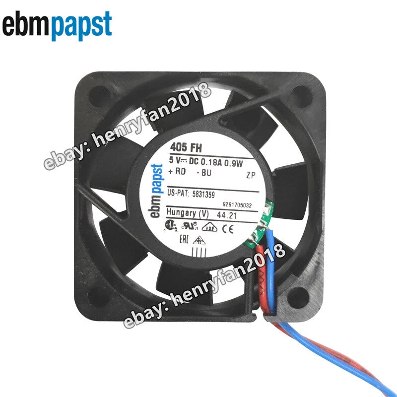 Ebmpapst 405FH Axial Fan 5VDC 0.18A 0.9W 6000RPM 40*40*10mm Cooling Fan