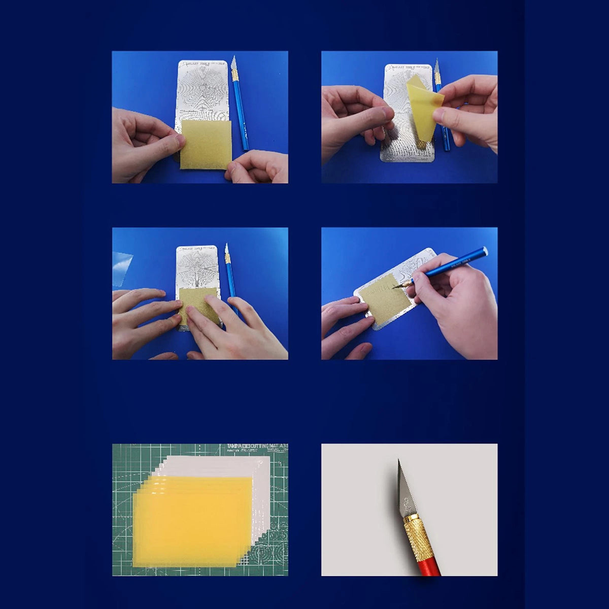 T06A02 Stainless Steel Masking Sheet Easy Cutting Type Board Hobby Tools Fxcf