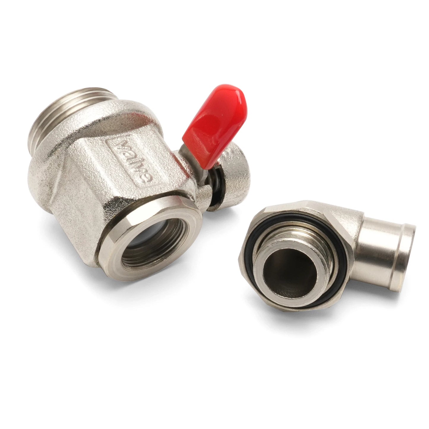 Engine Oil Drain Valve (27mm-2.0) & L-Shaped Hose End L-002 COMBO PACK