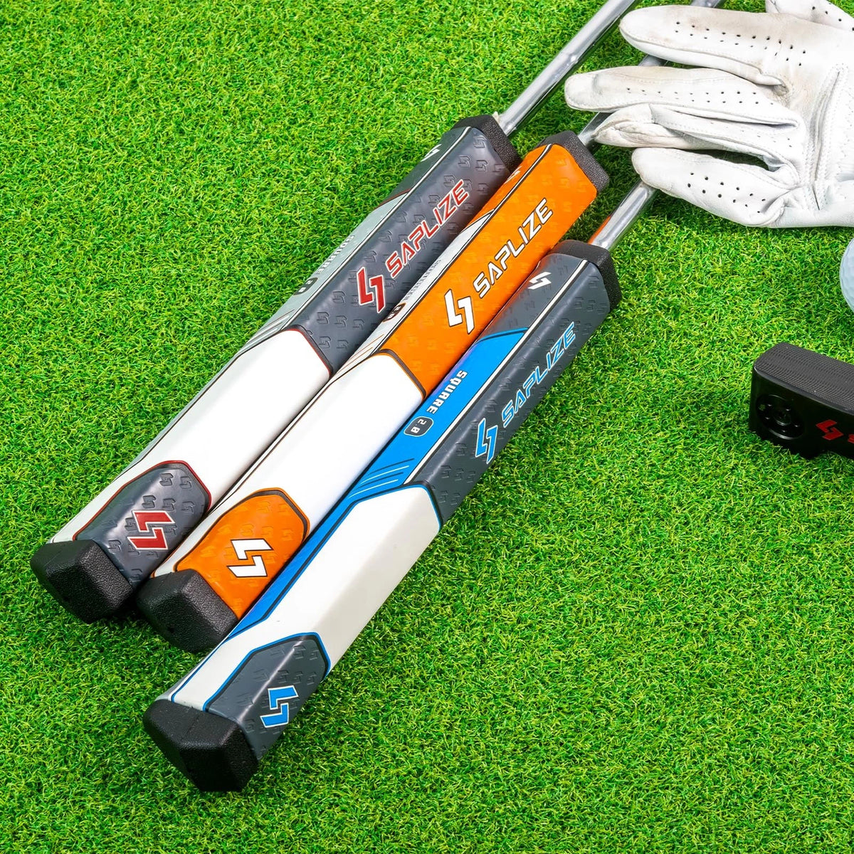 SAPLIZE Innovative Midsize/Standard Golf Putter Grip, Lightweight Red