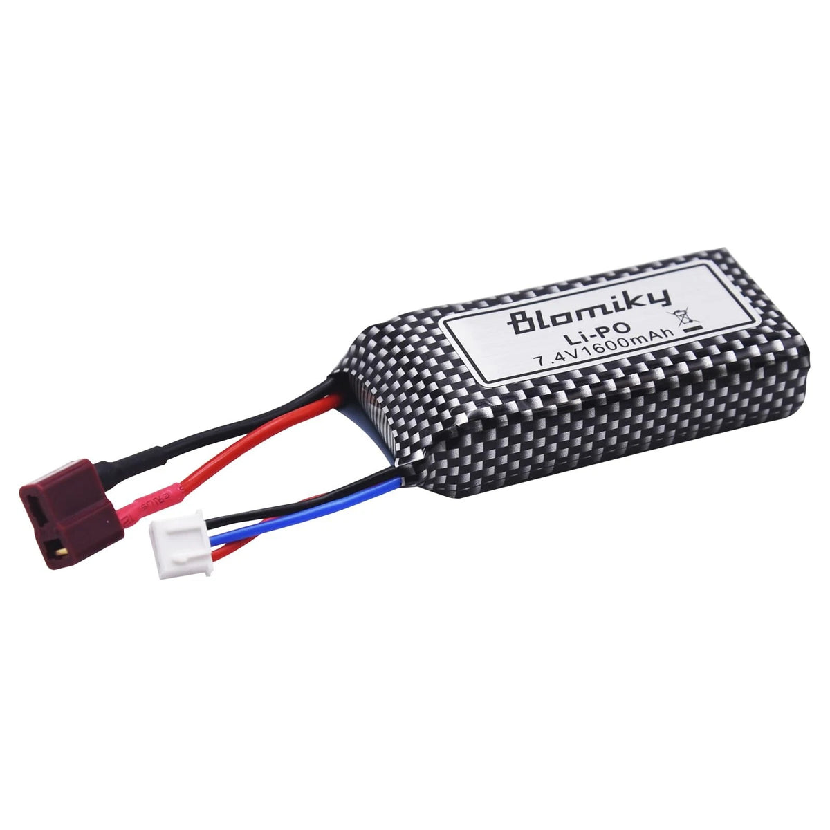 Blomiky 2 Pack 11.84Wh 7.4V 1600mAh Li-po Rechargeable Battery and USB Cable...