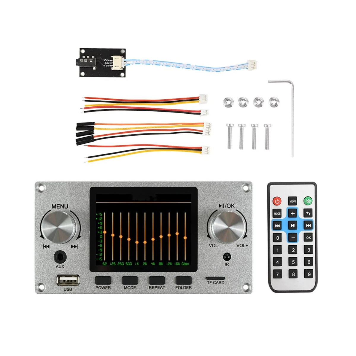 1set 2.8" Screen Decoder Board Bluetooth MP3 TF USB Aux IR Audio Module