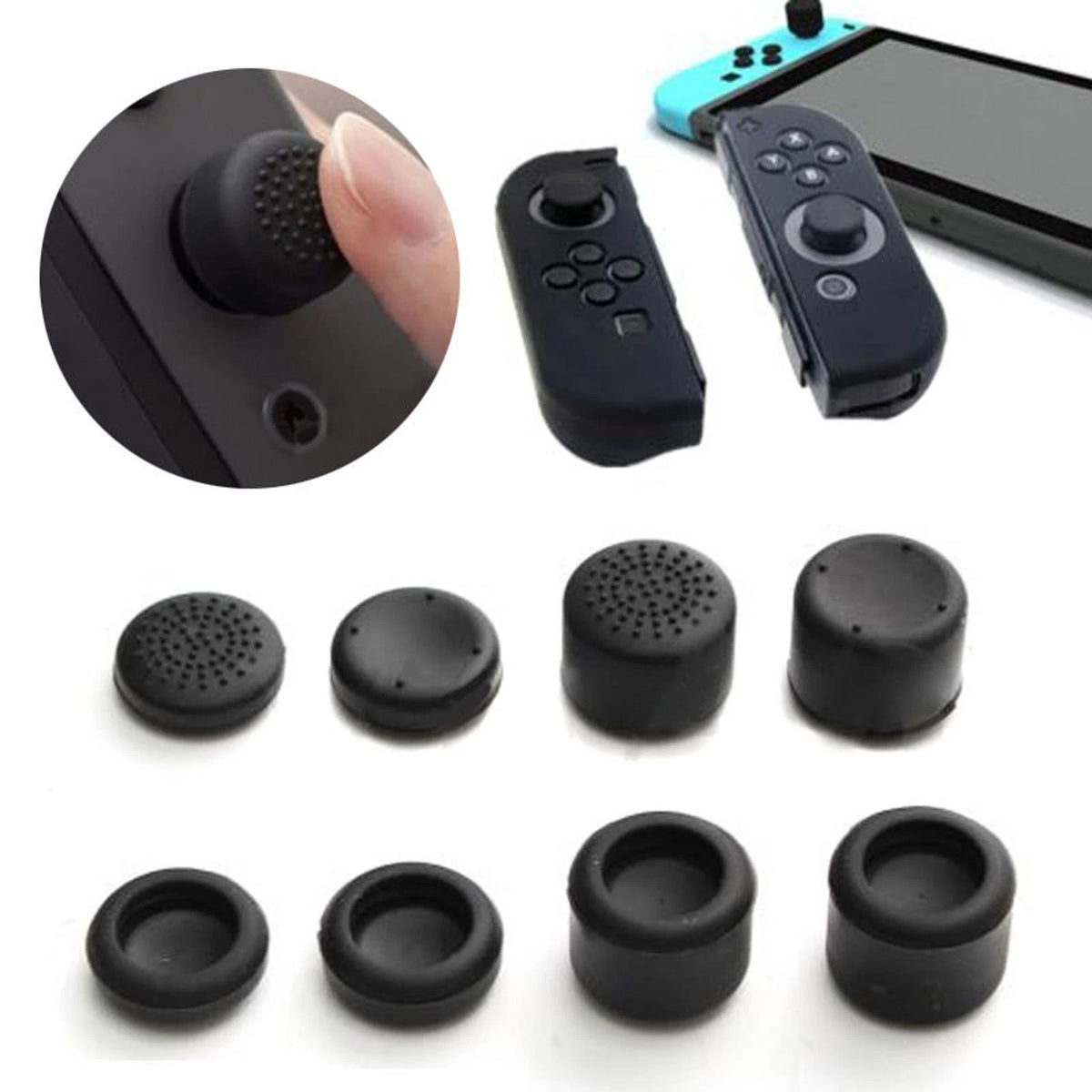 16Pcs Silicone Thumb Grip Caps Joystick Cover For Nintendo Switch NS Controller