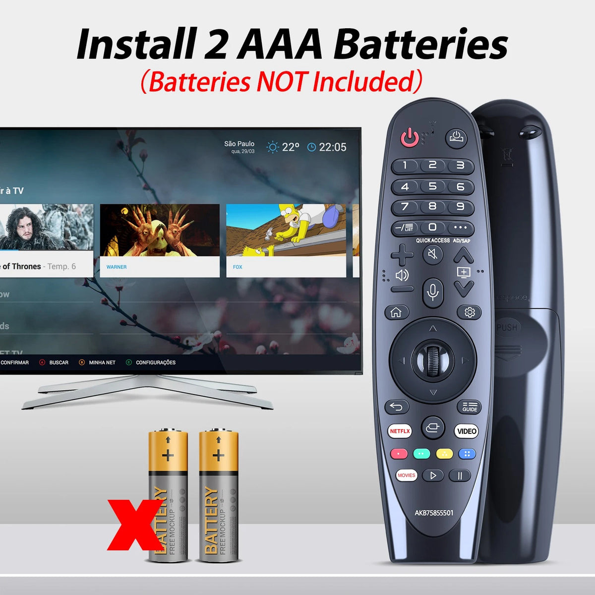 For LG MR20GA AKB75855501 Voice Magic Remote Control for OLED NanoCell TVs