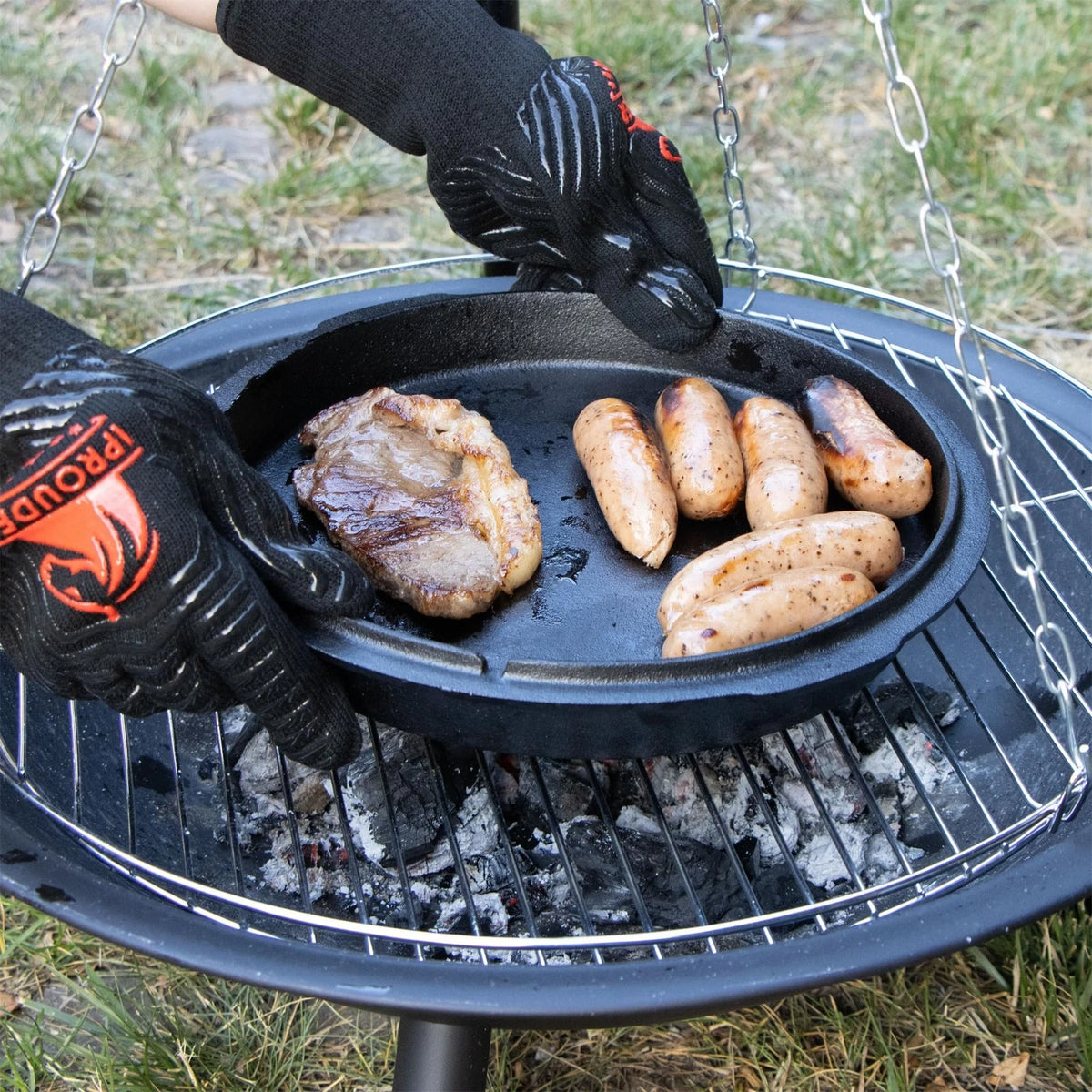 IPROUDER 6-in-1 Dutch Oven Camping Accessories Kit - 6 piece set, Black
