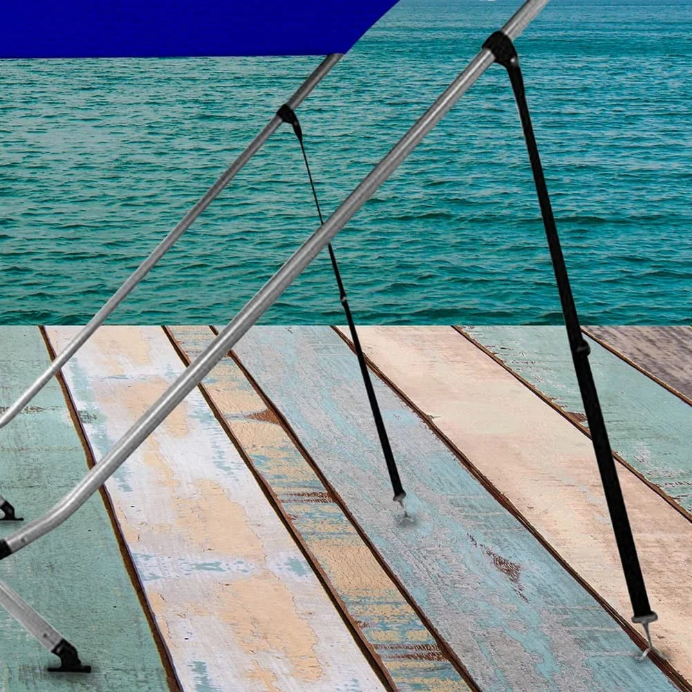 RUSON 2 Pack Bimini Boat Top Straps with 28"~60", 2 Pcs + 2 Eye straps