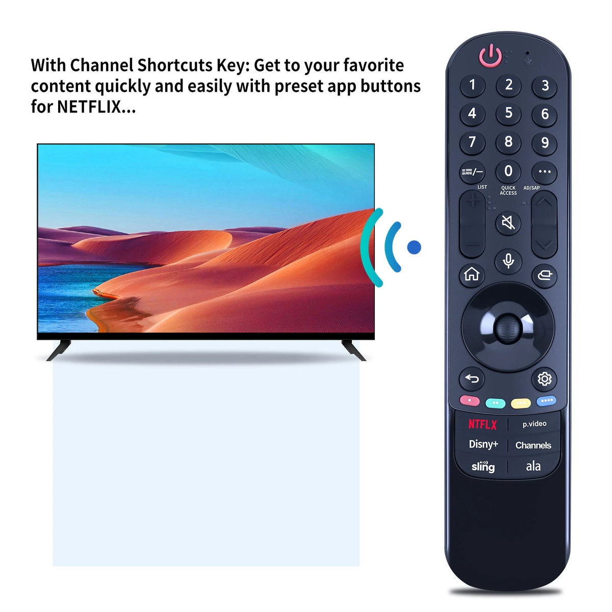 Remote Control MR23GA AKB76043102 For LG LCD TV IR without Voice/Cursor 86QNED80