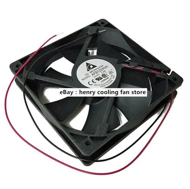 Delta AFB1224VH Axial Fan DC 24V 0.35A 120*120*25mm 103.75CFM 2-wire cooling fan