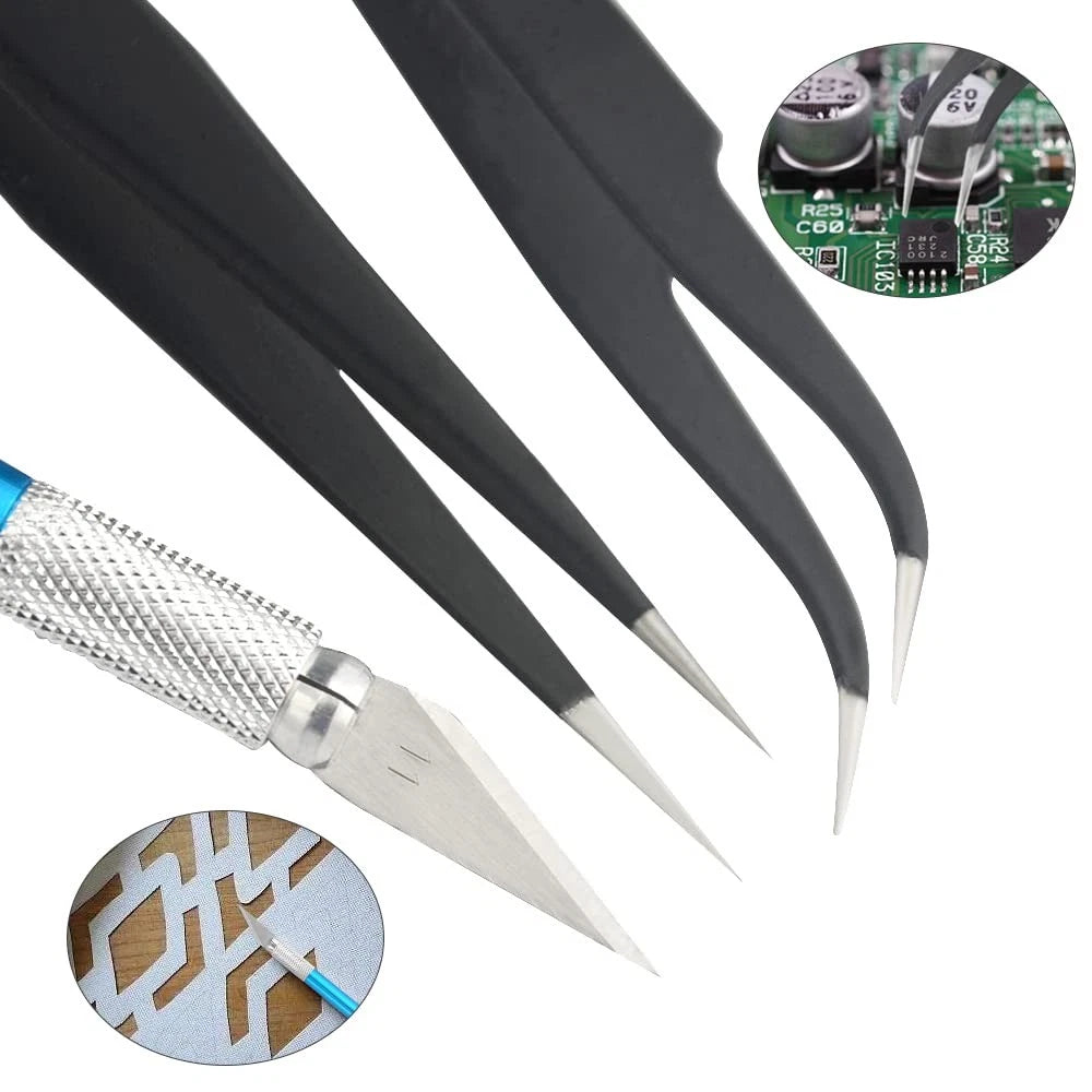 BXQINLENX Professional 8 PCS Model Tools Kit Modeler Basic Small, Assorted