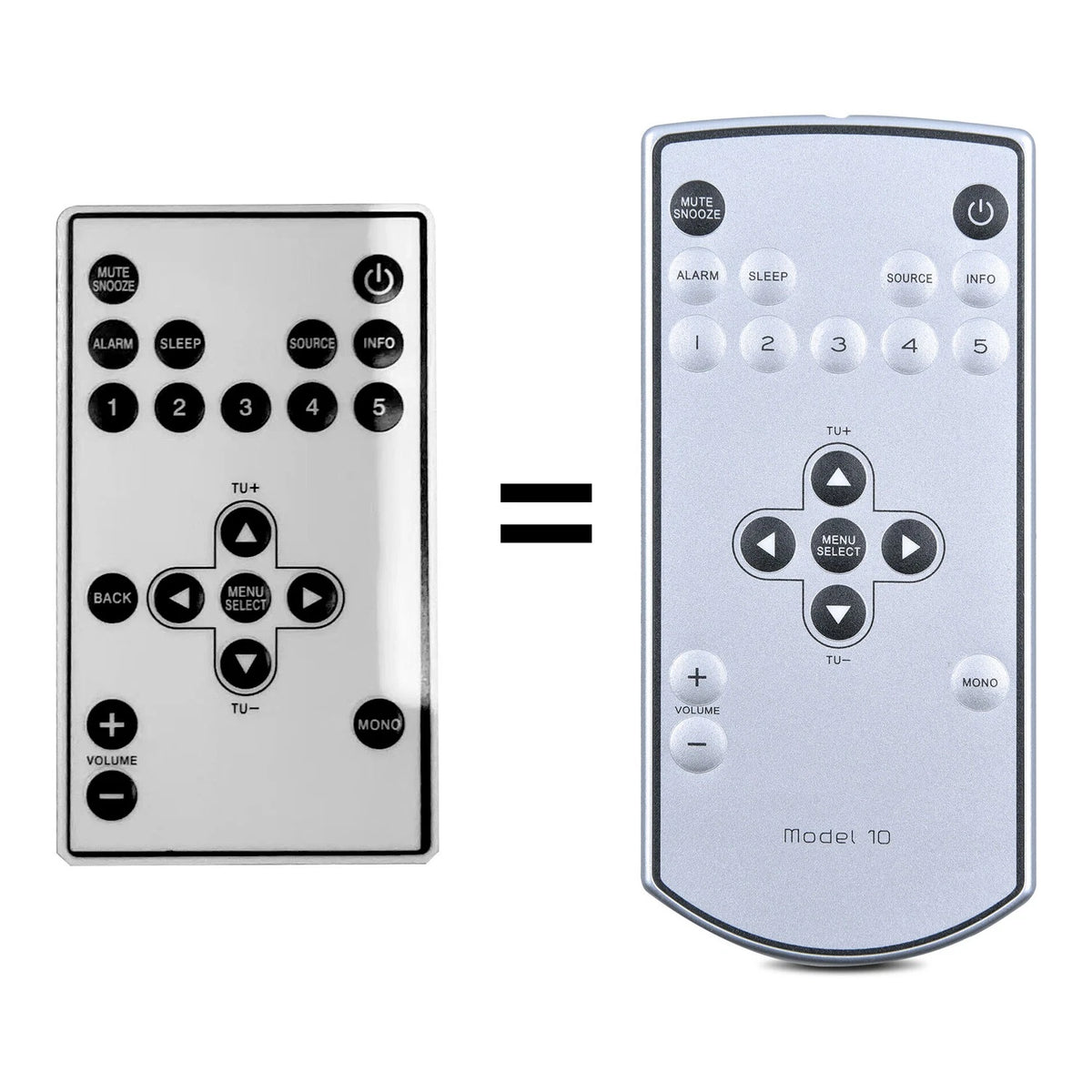 For Tivoli Audio Model 10 AM/FM Radio Replacement Remote Control M10RSIL