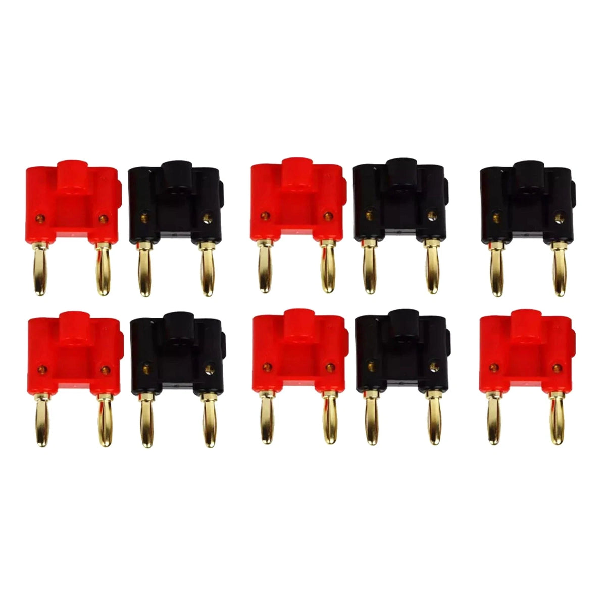Speaker Banana Plugs Dual 4mm Gold 10PCS Copper Connectors Safe Easy Install