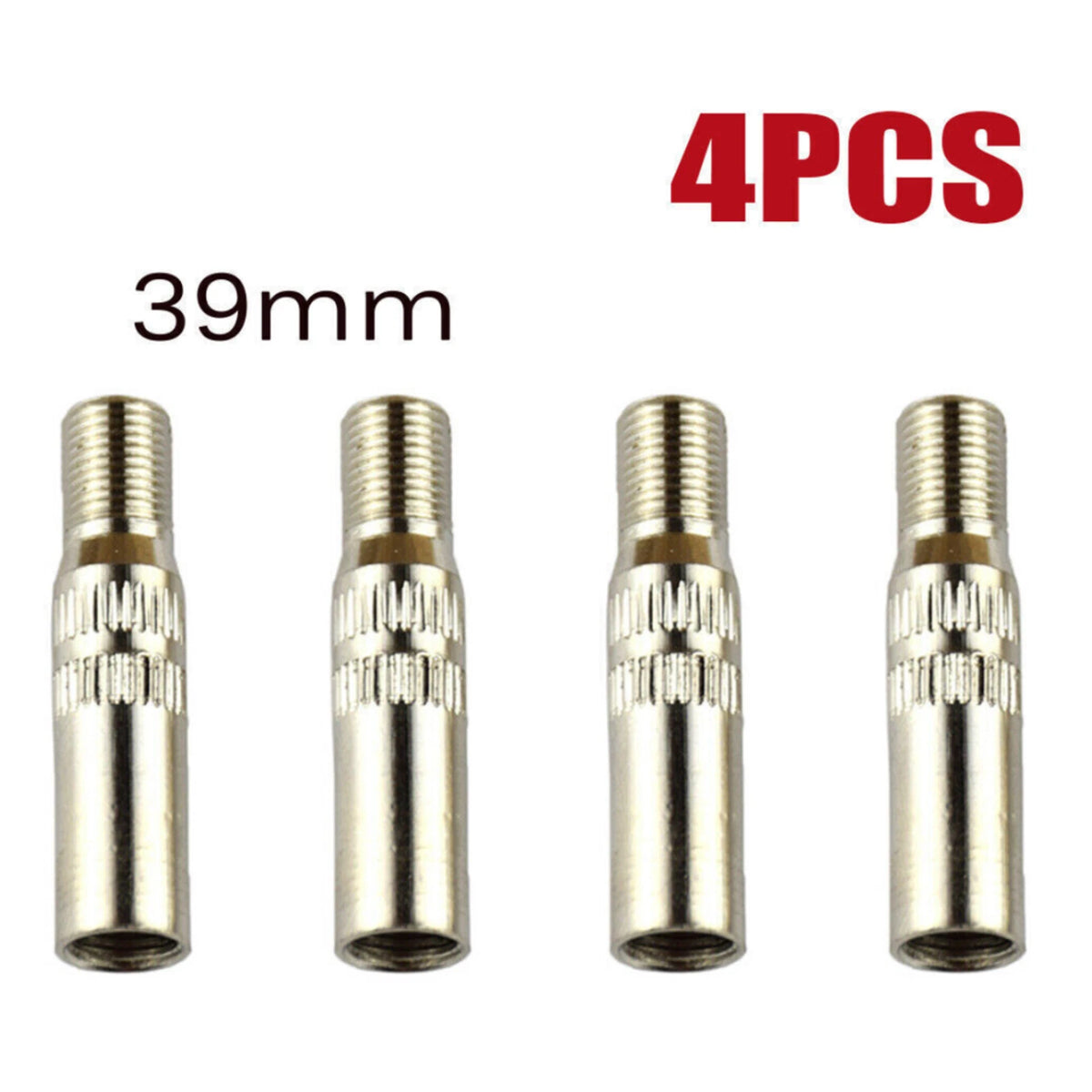 4PCS 39mm Chrome Tyre Wheel Valve Extension Caps Stem For Car Truck Van Parts/