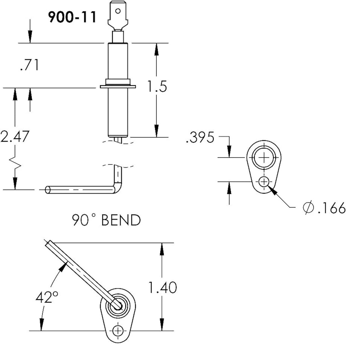 Duralight Furnace Flame Sensor Direct Replacement For Rheem Ruud Weatherking...