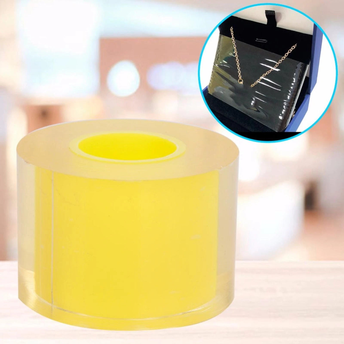 50mm/1.97in Watch Jewelry Transparent Anti-Static Protective PVC Film Tape Roll