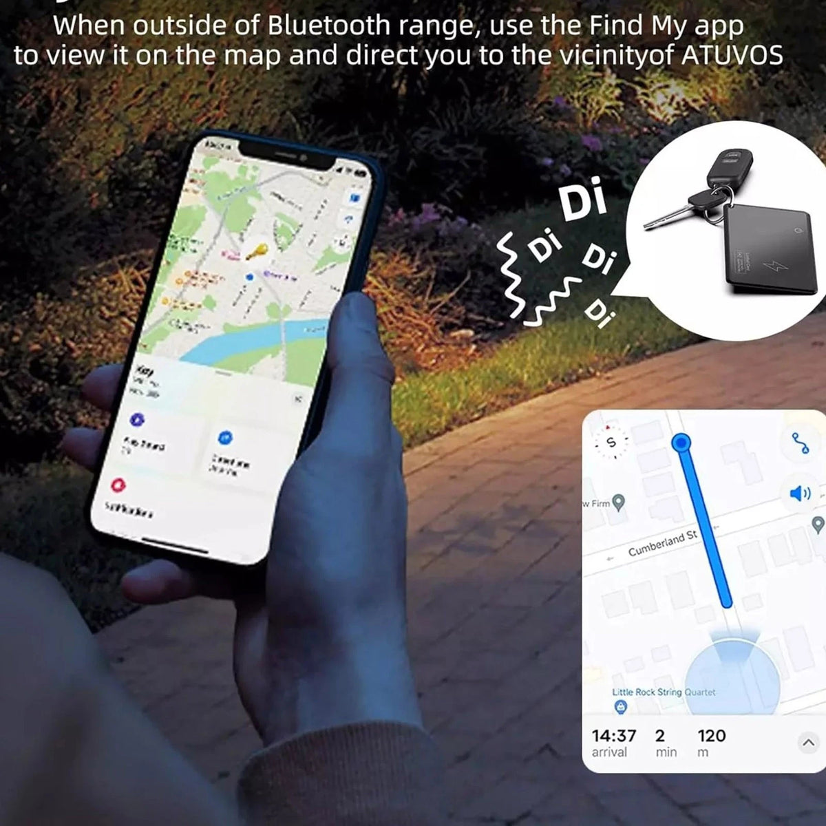 Bluetooth Wireless Charging Smart Card Tracker Ultra-Thin Wallet Tracker