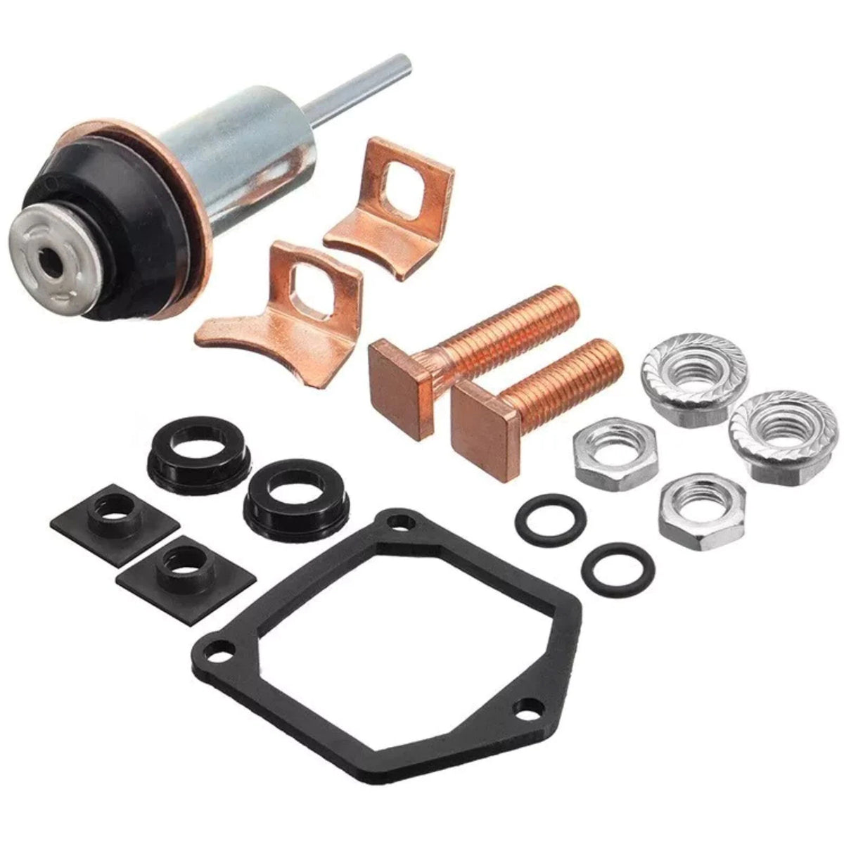 228000-6660 Starter Solenoid Repair Rebuild Kit Plunger Contacts Set For Dodge