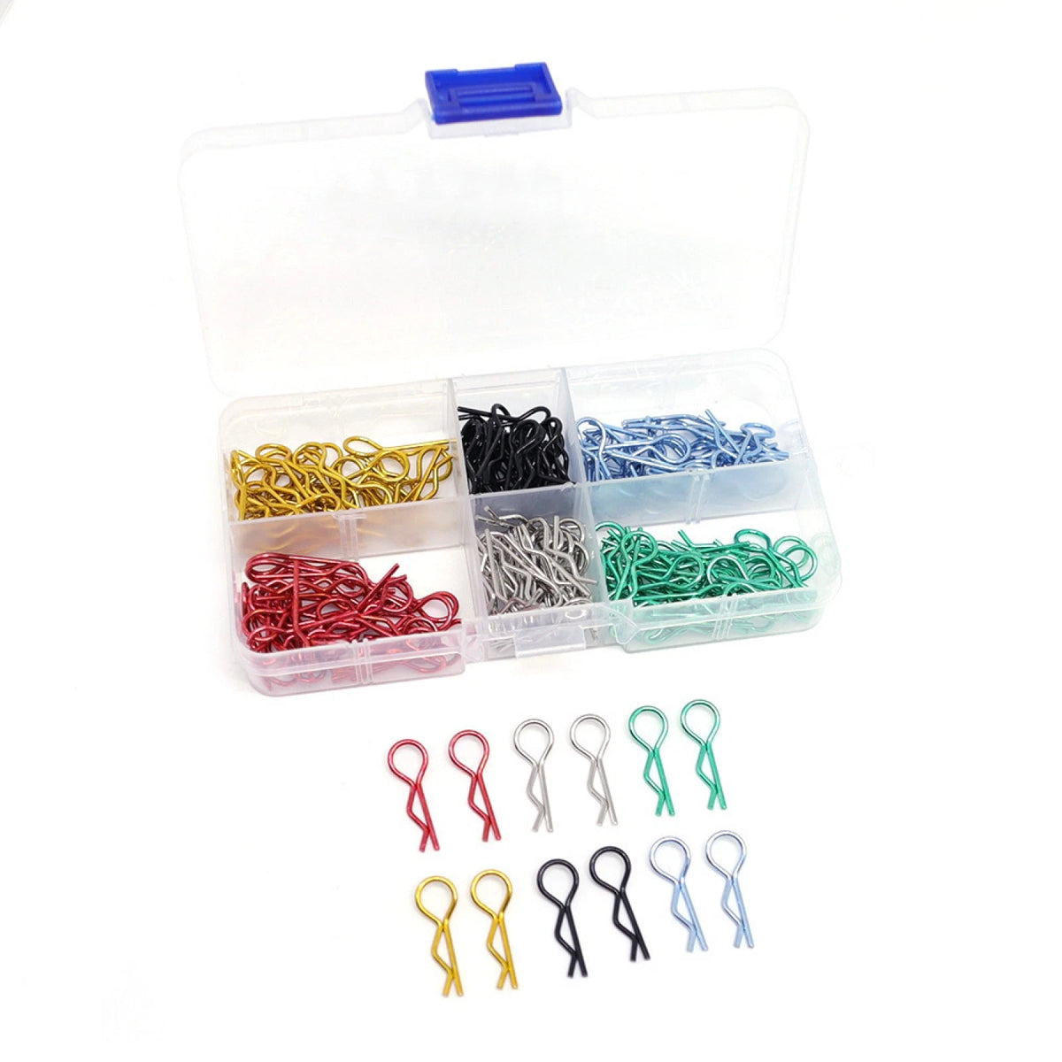 180Pcs 1/10 1/12 On-Road RC Car Body Shell R Shape Clips DIY Metal Pin Neddles