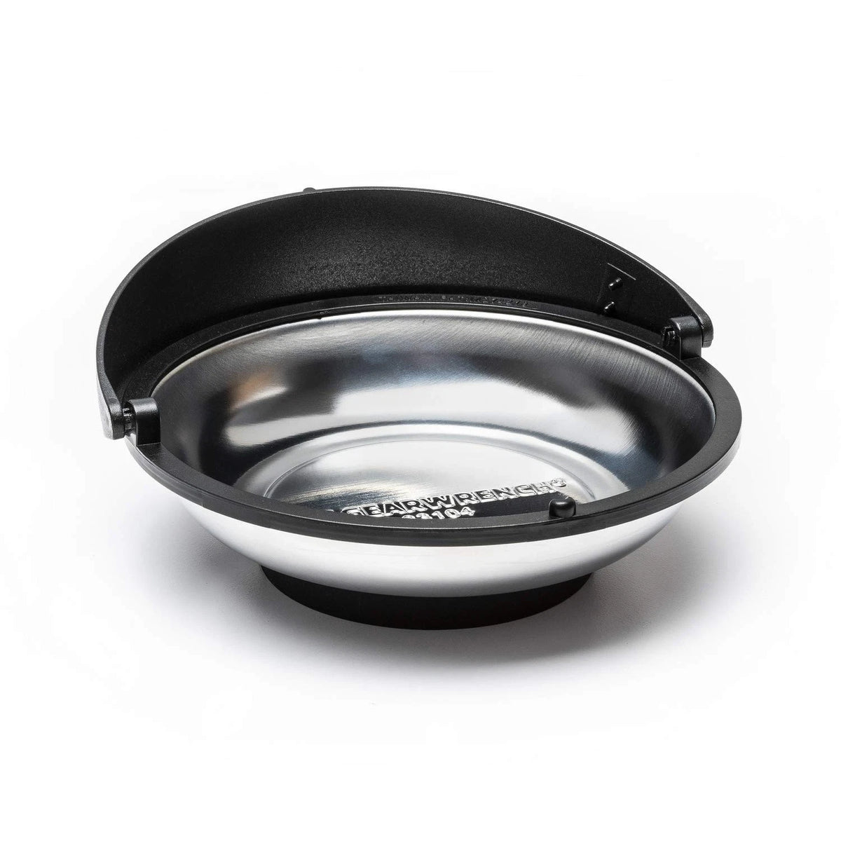 GEARWRENCH 6" Round Universal Magnetic Parts Tray - 6x6x1.75 inches, Black