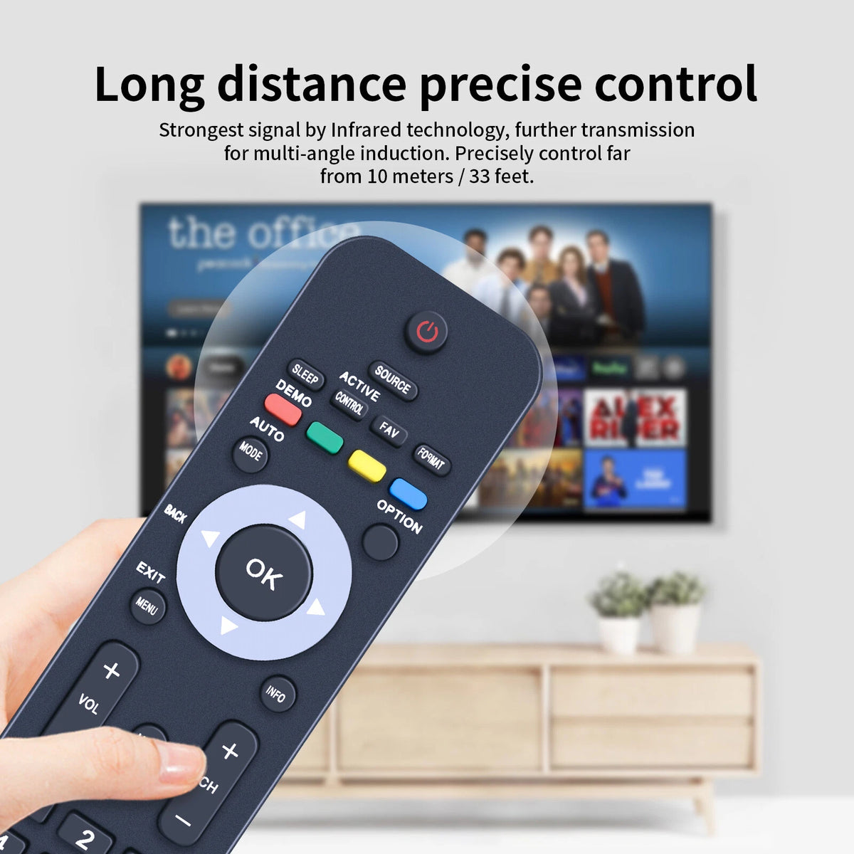 Universal Remote Control For Magnavox LED TV 42MF437B/37 42MF438B/F7 19MF338B/F7