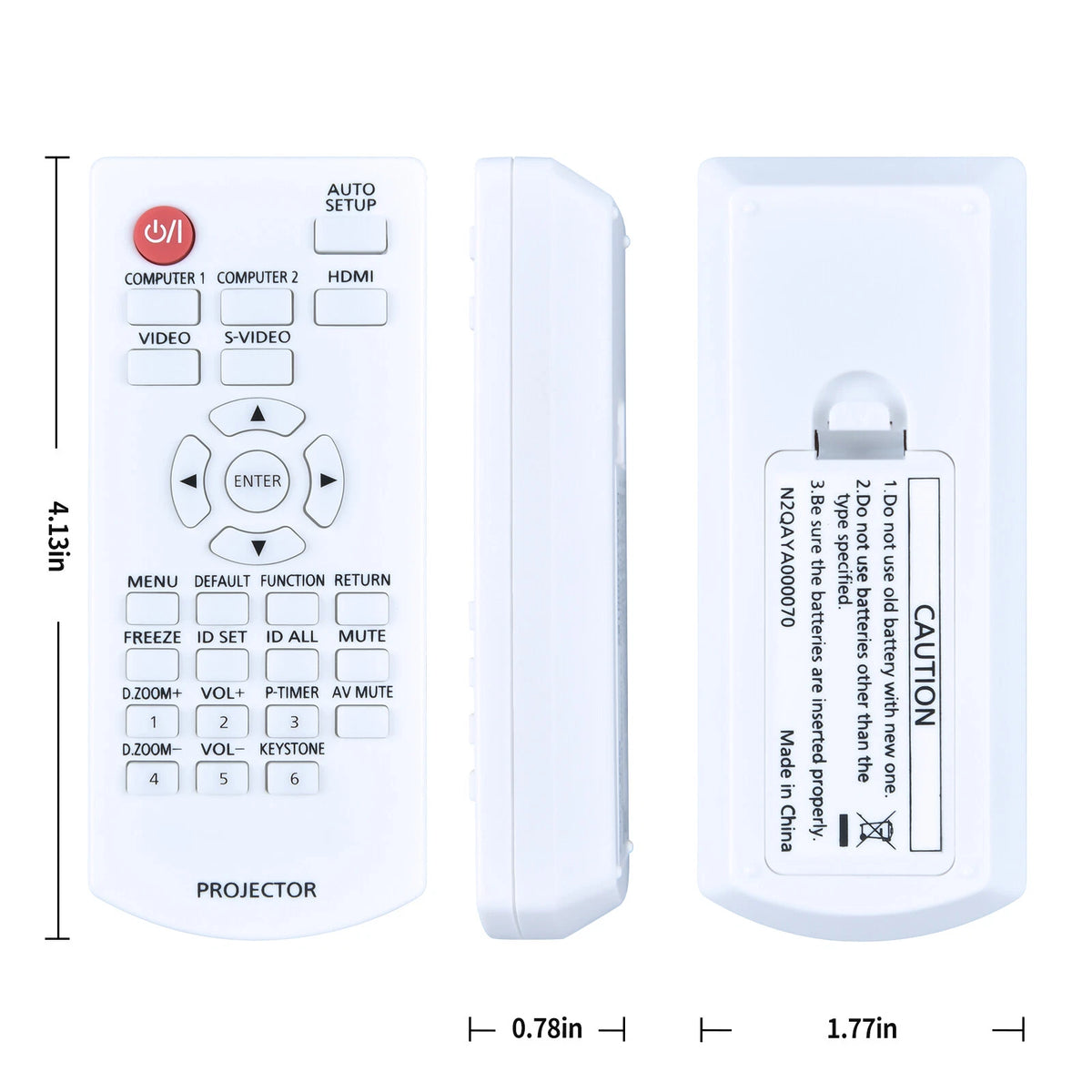 N2QAYA000070 TV For Panasonic LCD Projector Replace Remote Control PT-VX420