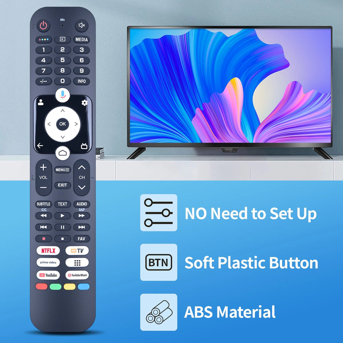 HTR-U32G Voice Replacement Remote Control For Haier LED LCD TV