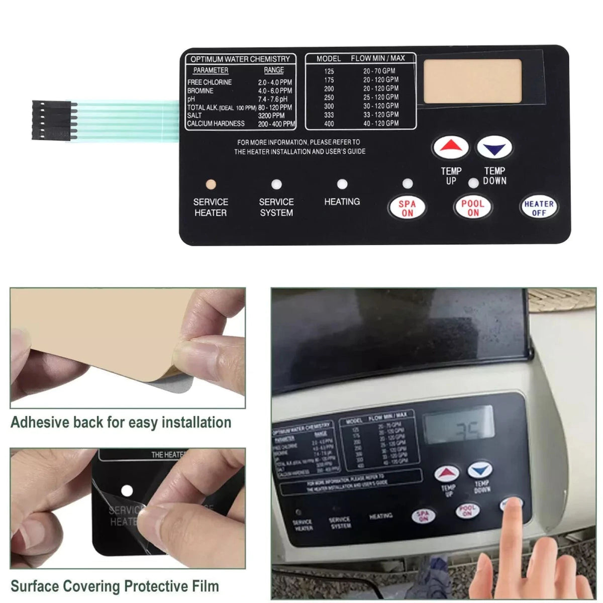 42002-0007S Control Board 472610Z Switch Membrane Pad Kit For Pentair SR400NA