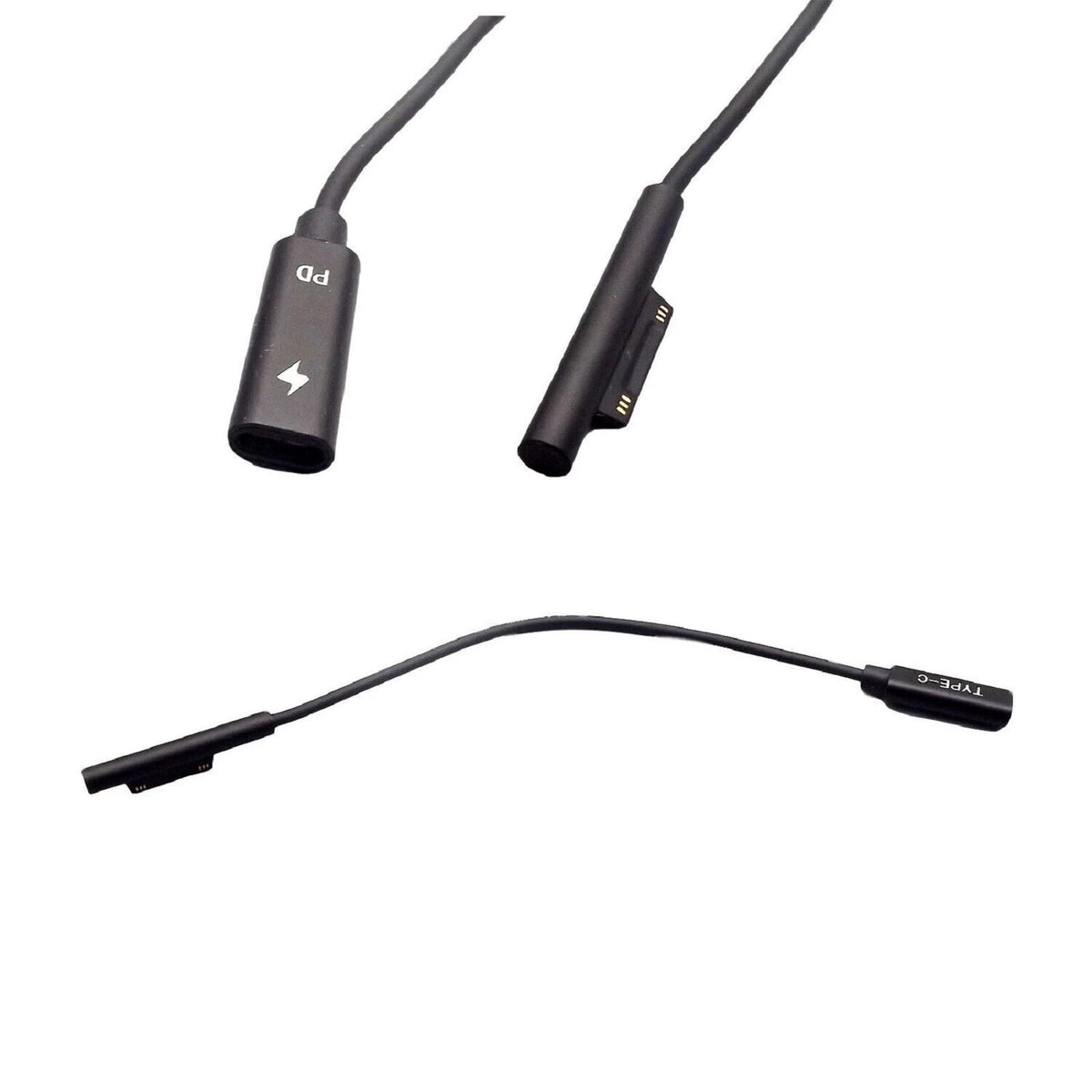 USB Type C DC Magnetic Plug Charging Cable For Microsoft Surface Pro 4 5 6 Go