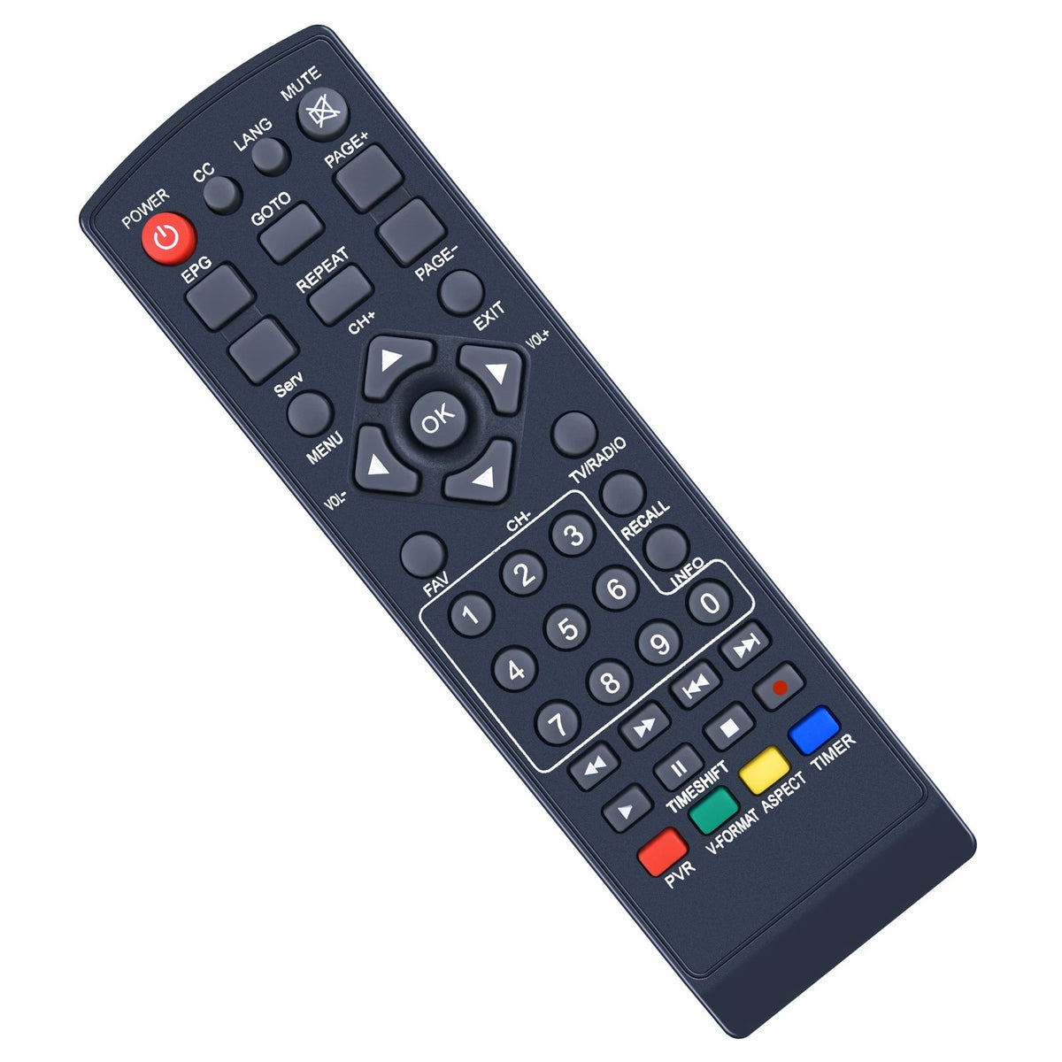 Replacement Remote Control For TOP-ENERGY Digital TV BOX