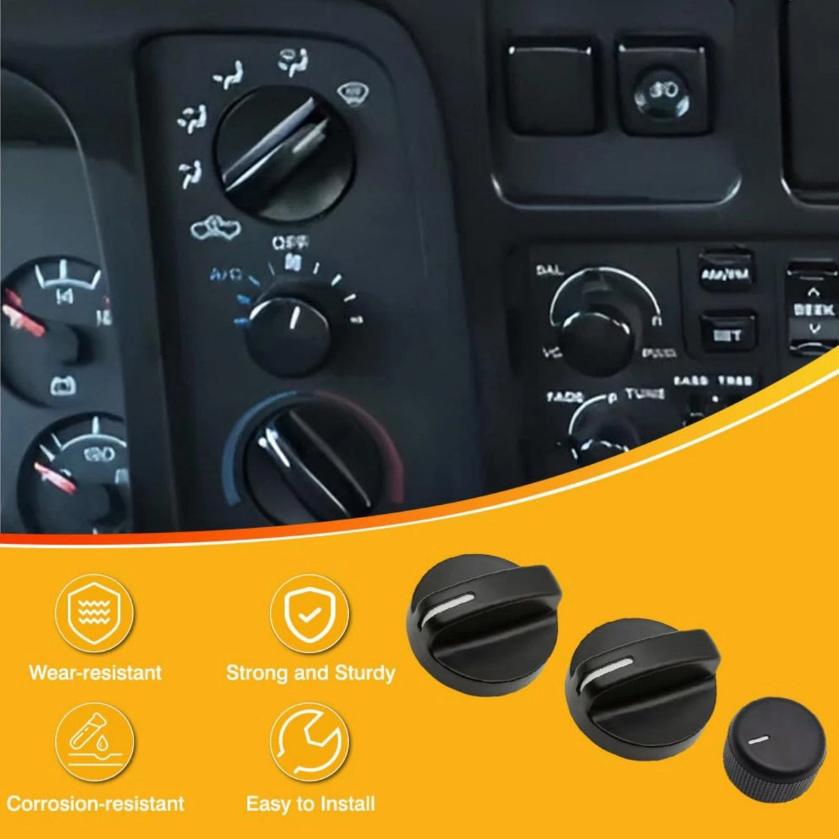76829 4882511 Climate Control Switch Knob Set For Dodge Ram 1500 1994-1997