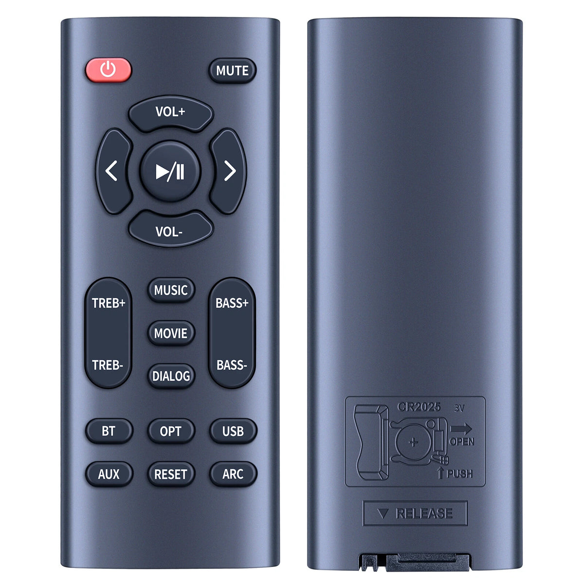 Replacement Remote Control For MEGACRA Sound Bar, BESTISAN 50 Watts Soundbar