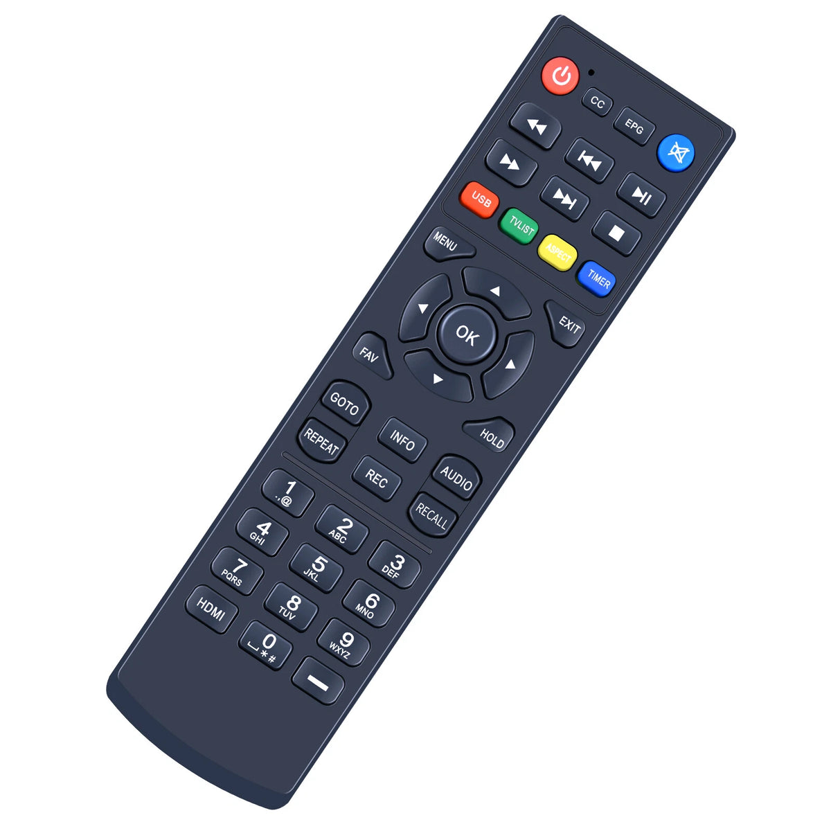 Replacement Remote Control For Tuilock TKUS-902 Digital TV Converter Box
