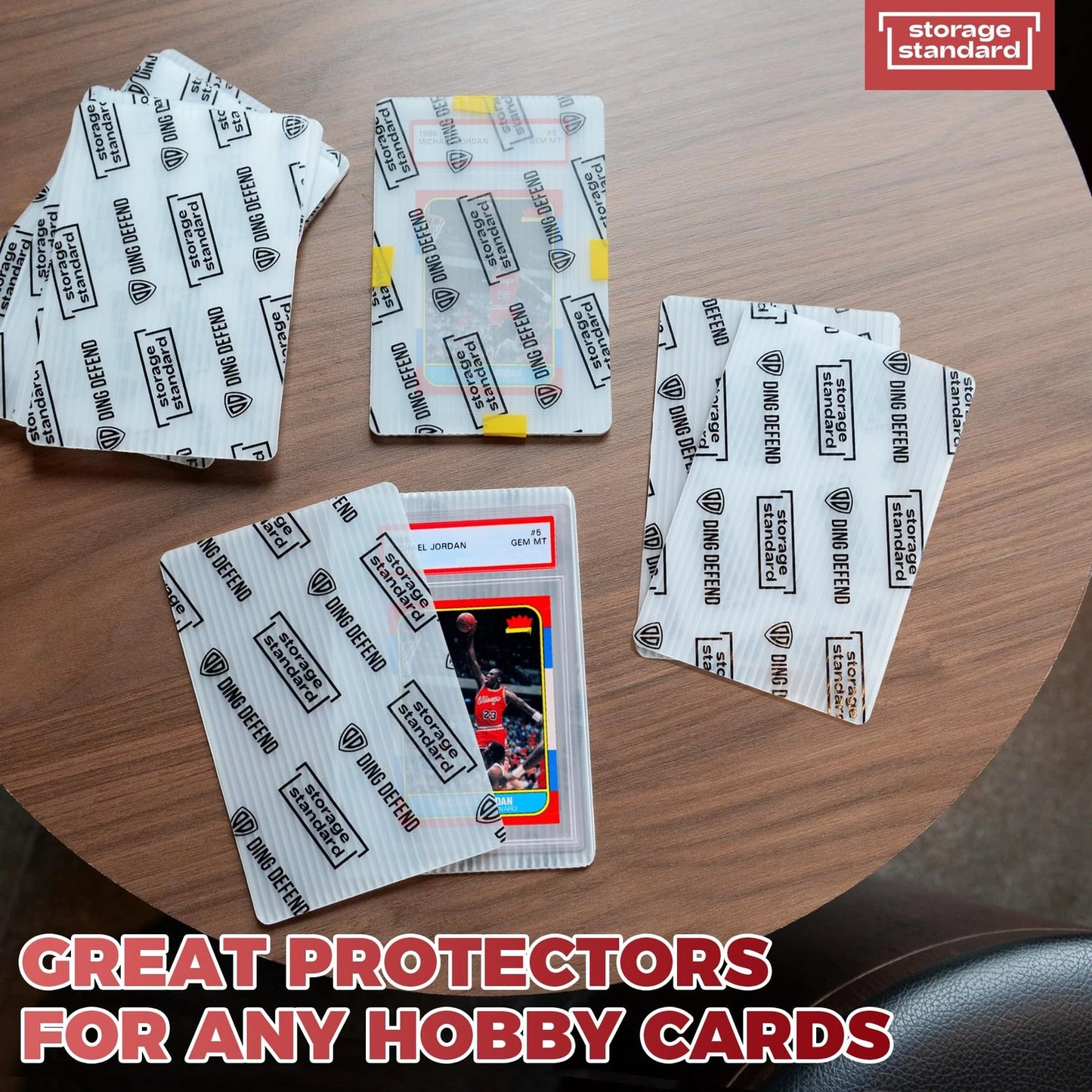 Card Protectors Trading Cards Shipping Supplies, 110-Pack Semi-transparent