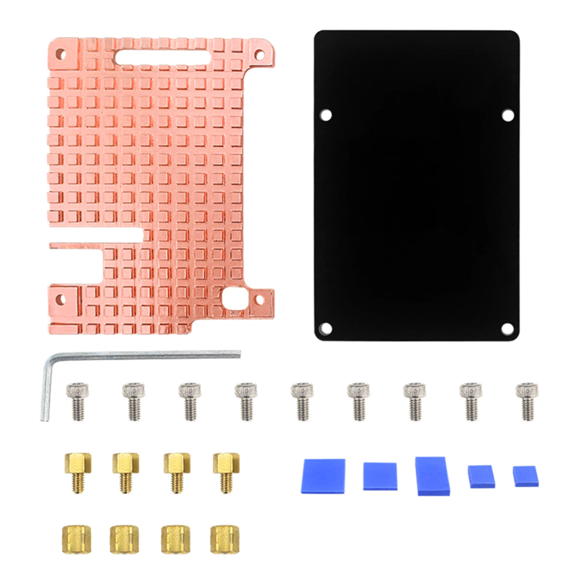 Thin Copper Heatsink Protection Passive Cooling Case Kit For Raspberry Pi 4B