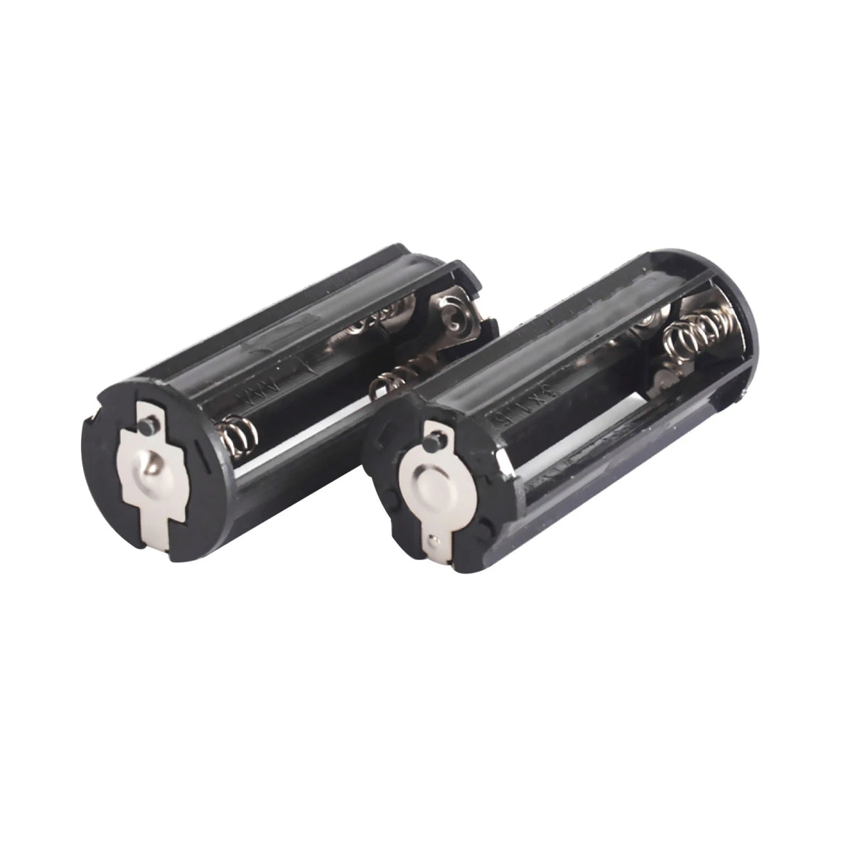 2Pcs Cylindrical Case Plastic Battery Holder For 3 x AAA Battery Converter Box