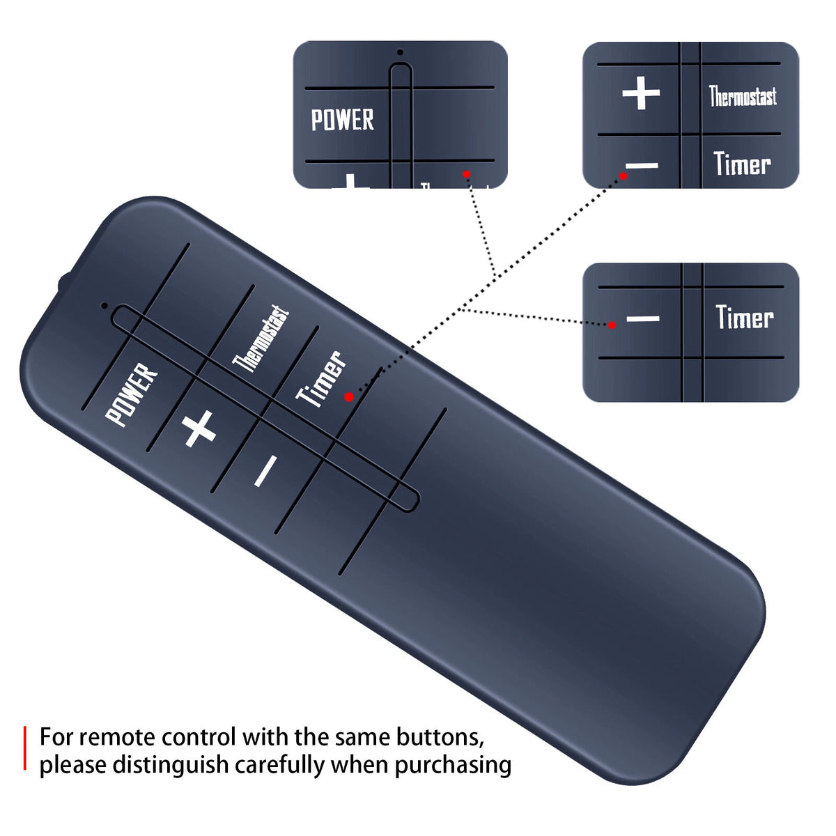 Remote Control For DR. INFRARED HEATER DR-910F Heater Wall