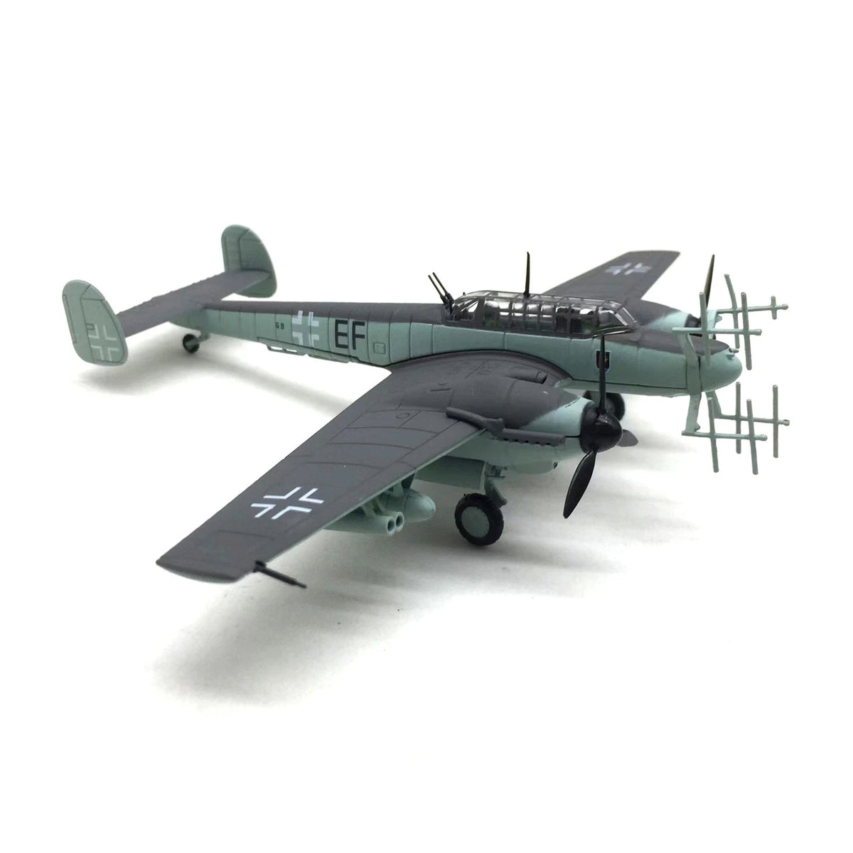 WWII German Bf-110 Fighter G-4 Night Fighter Model 1:100 Alloy Aircraft Model