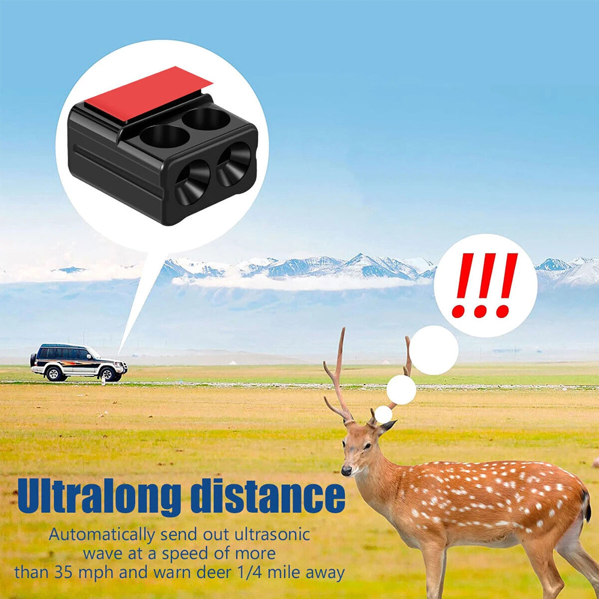 8X Deer Whistles Wildlife Warning Device Animal Sonic Alert Car Safety Accessory