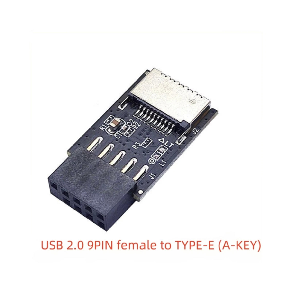 Motherboard USB2.0 to TYPE-C A-KEY Connector Converter Adapter Extender Card F