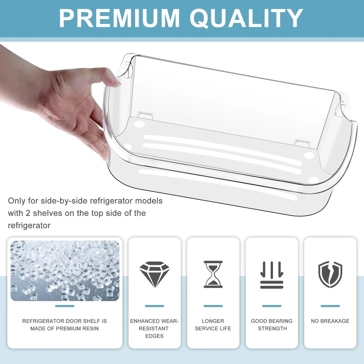 2 PACK Upgraded 240356402 Refrigerator Door Bin Replacement for Clean