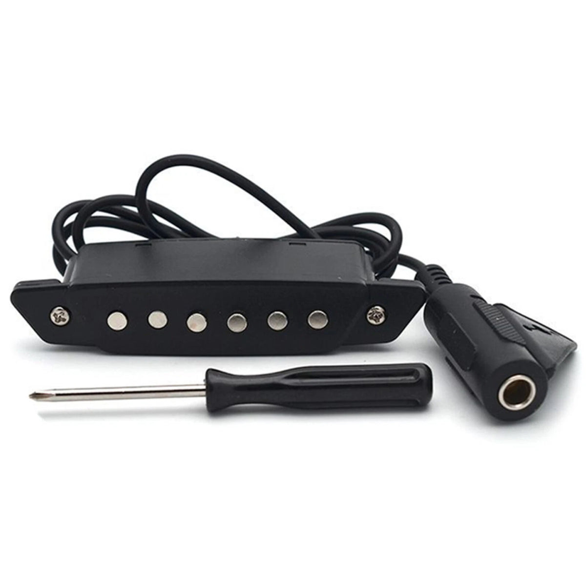 Acoustic Guitar Soundhole Magnetic Pickup Humbucker Passive With Power Jack A