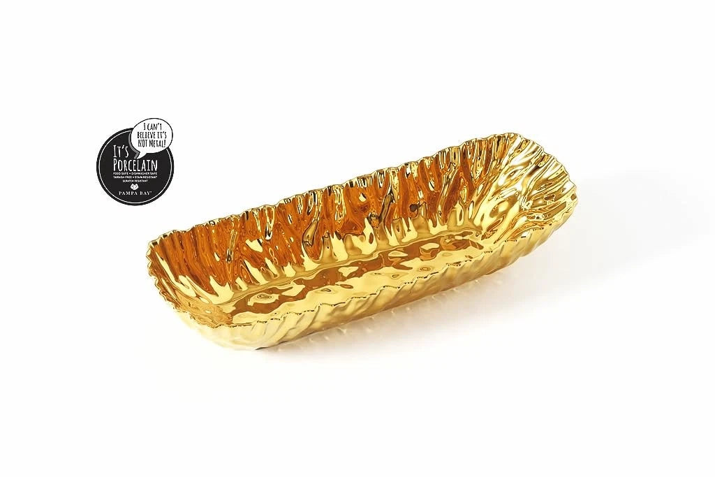 Pampa Bay Rectangular Server (Gold) Small, Gold