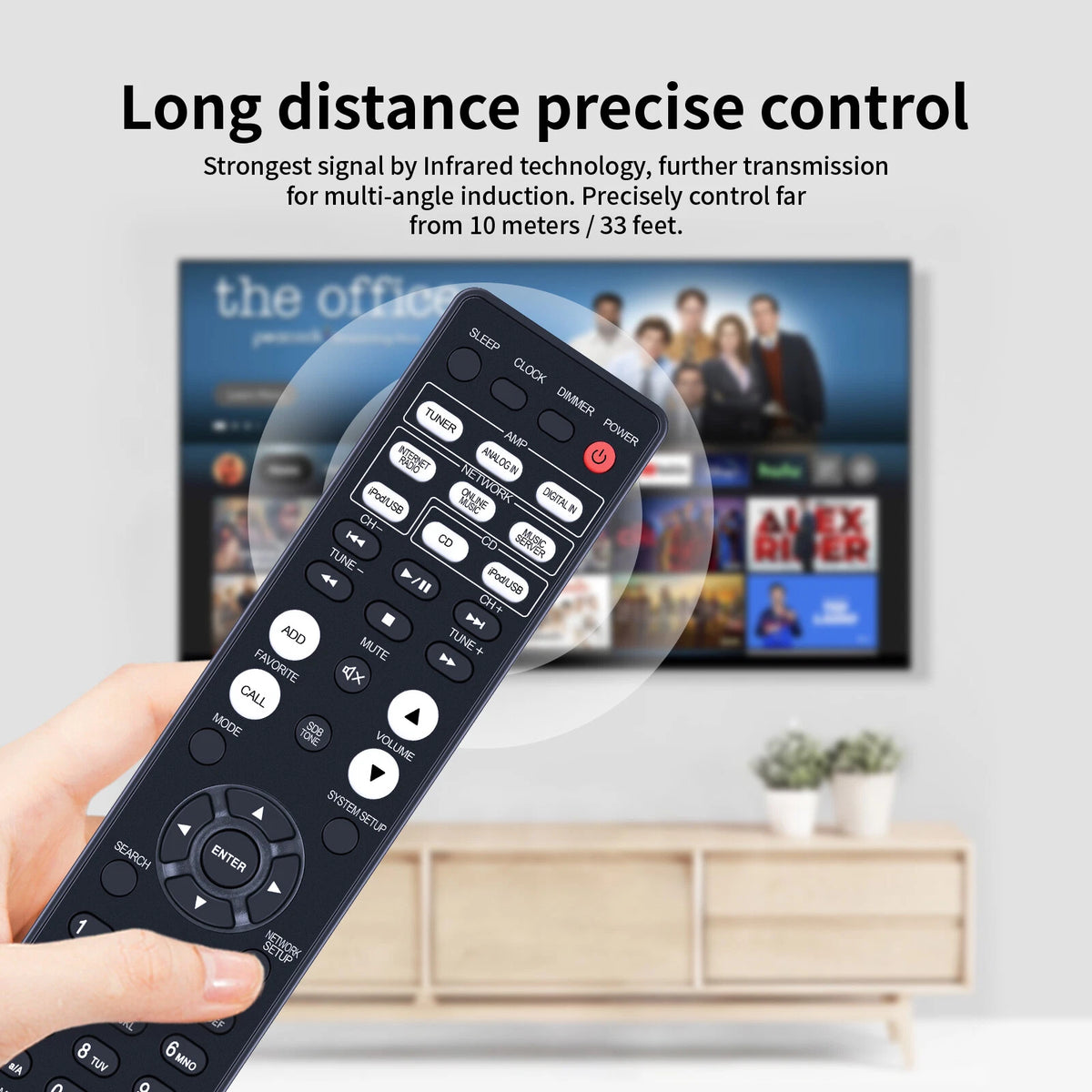 RC-1163 Remote Control For Denon DCD-F109, DCDF109, DRA-F109, DRAF109