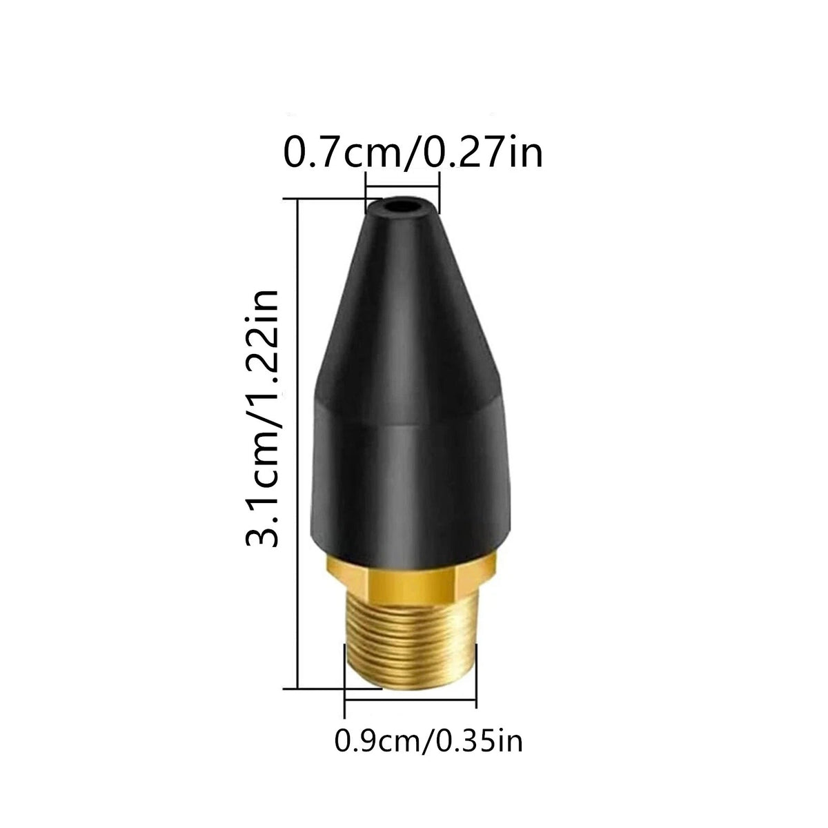 8PCS Blow Gun Rubber Tip, Air Nozzle with 1/8" NPT Male for Air Compressor