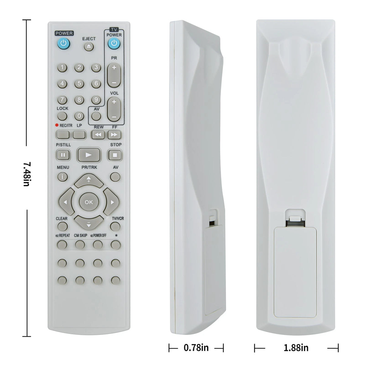 6711R1P073B Replacement Remote Control For LG VCR VHS Player