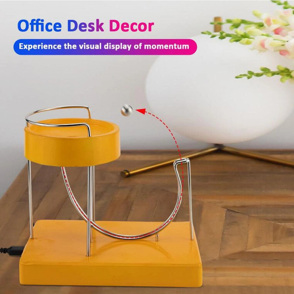 Kinetic Art Marble Perpetual Machine Sculpture DIY Office Home Desk Ornaments B