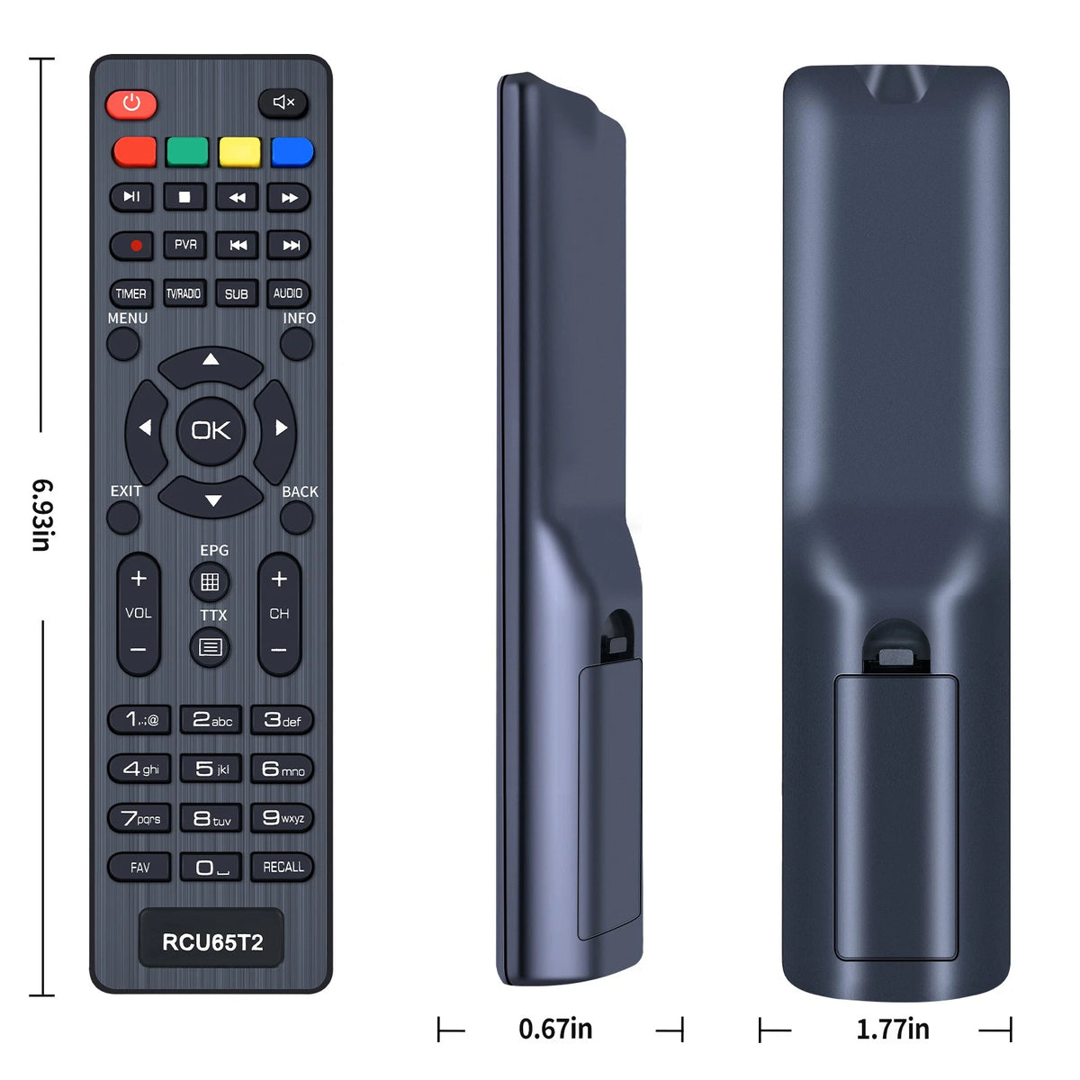 RCU65T2 Replace Remote Control For Comag SL65T2 DVBT2 Digital Receiver