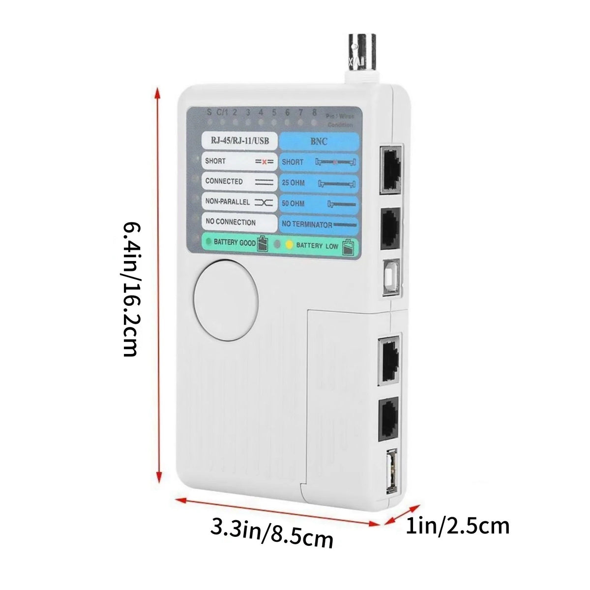 4 In 1 Cable Tester For Network RJ45 RJ11 USB BNC LAN Wire Tester Cat5 Cat6